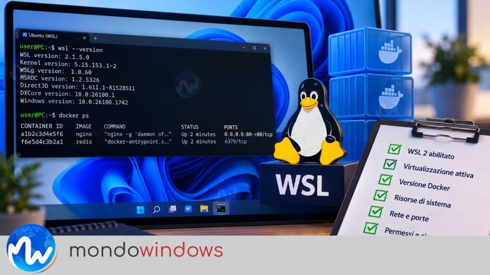 WSL containers su Windows: verifiche prima di usarli
