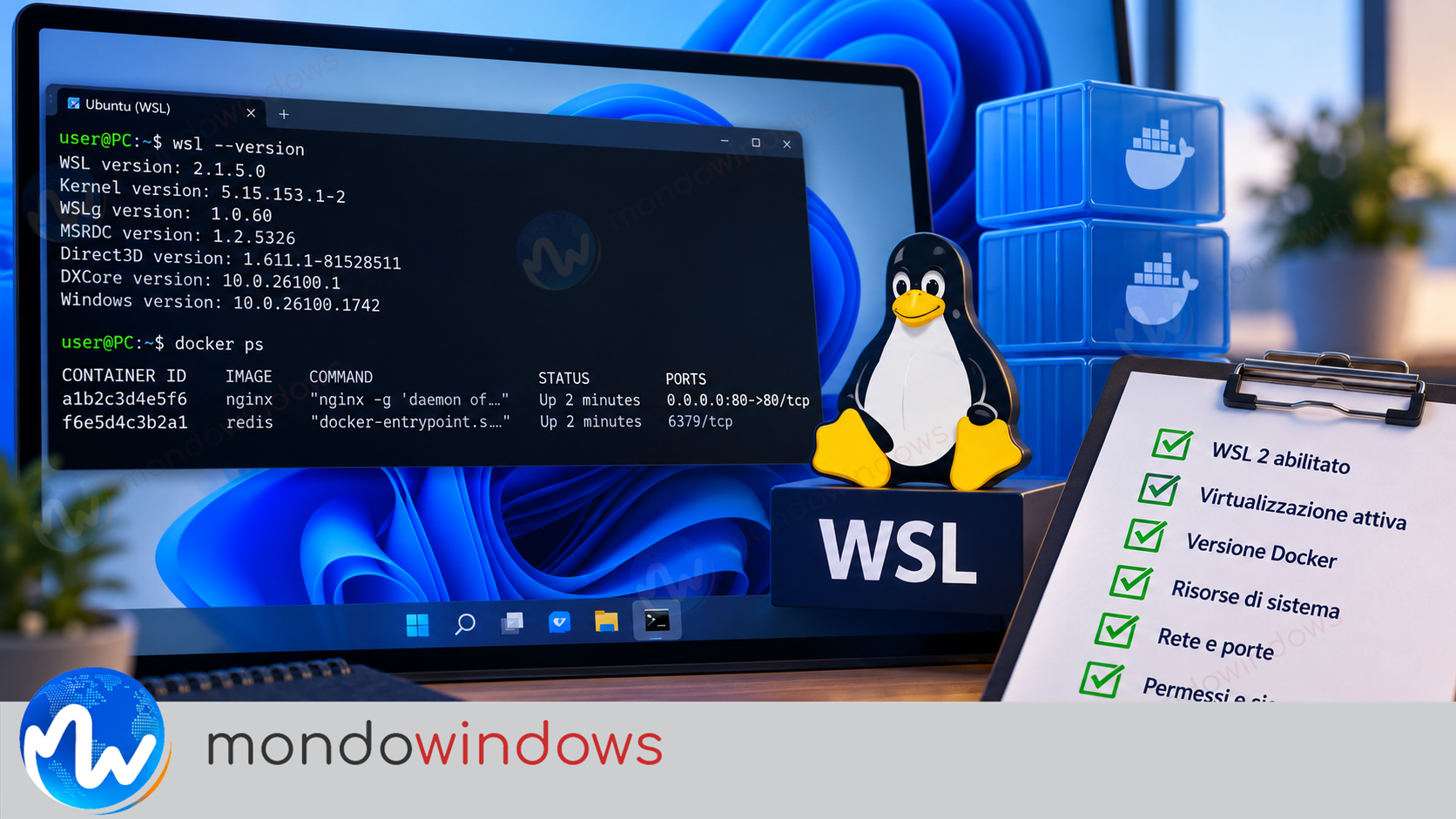 WSL containers su Windows: verifiche prima di usarli