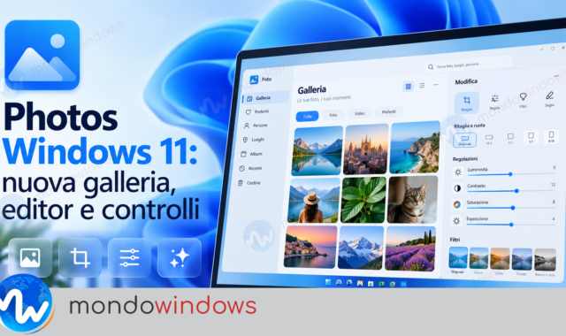 Photos Windows 11: nuova galleria, editor e controlli